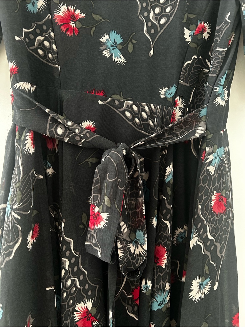 Floral Free People Midi Dress with Keyhole Neck - Picture 10 of 12